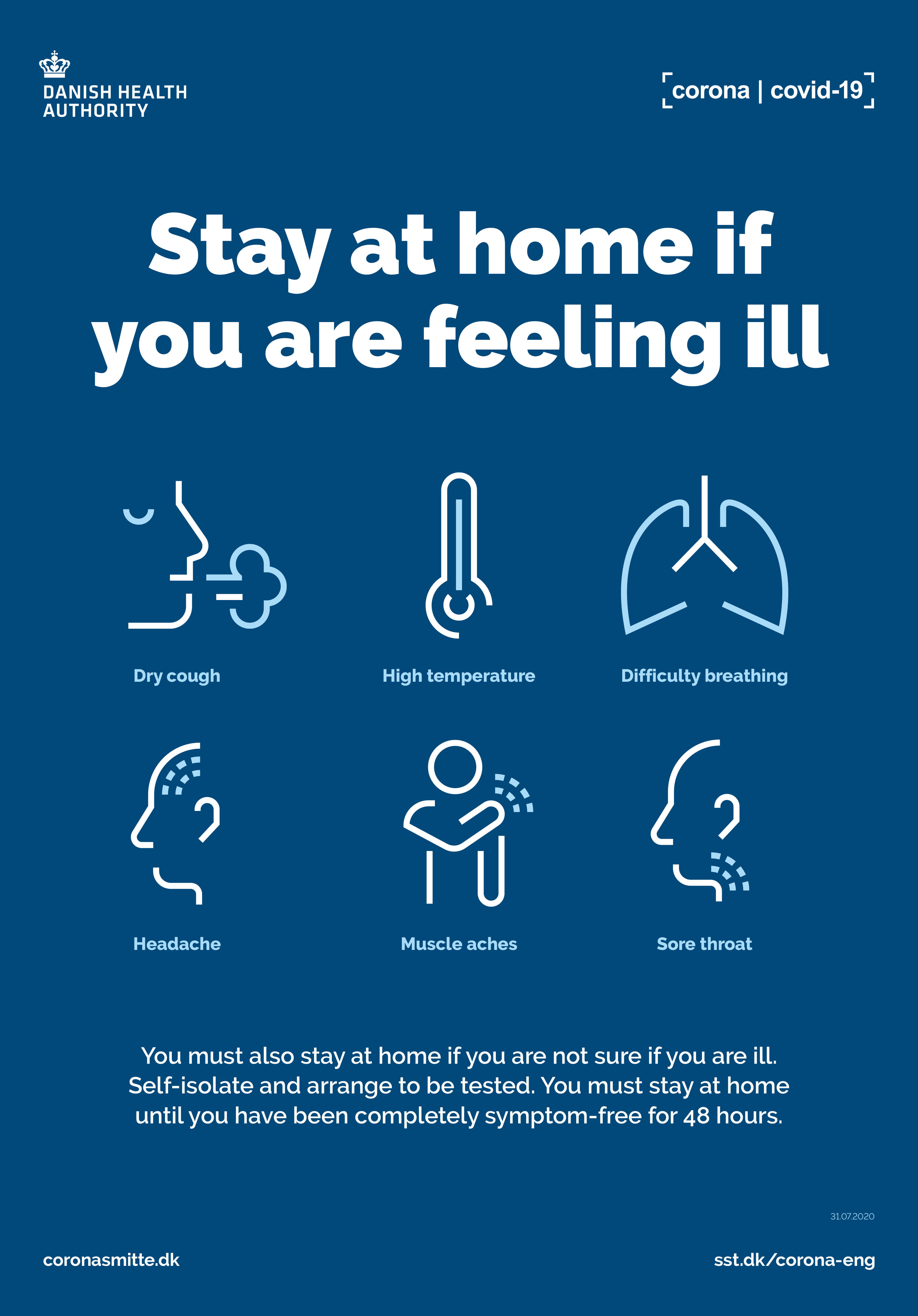 Stay home if you are feeling ill