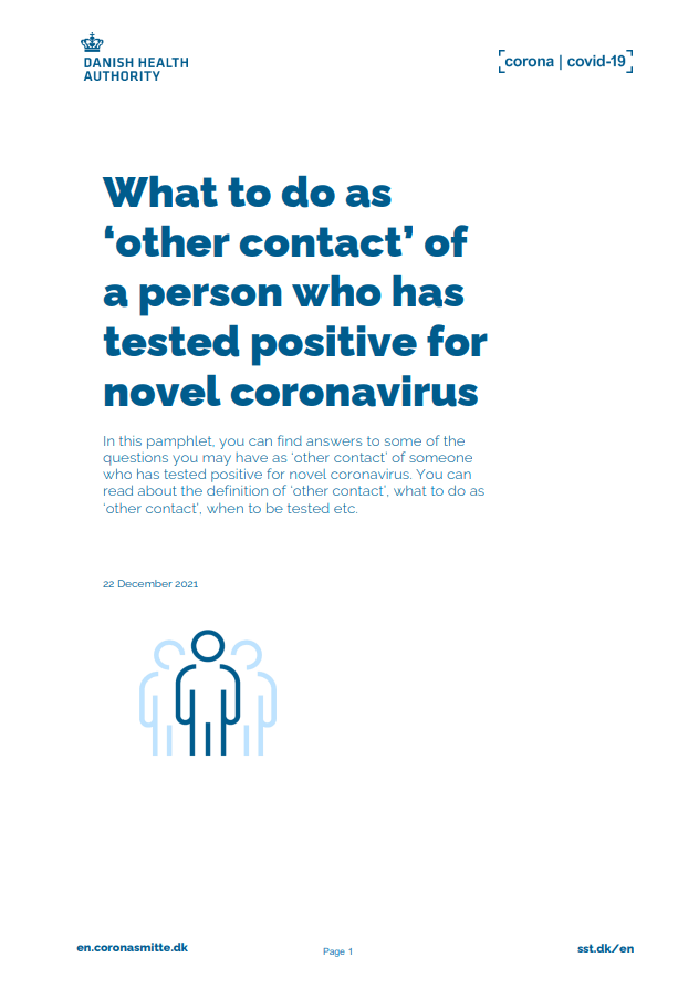 What to do as  ‘other contact’ of  a person who has  tested positive for novel coronavirus