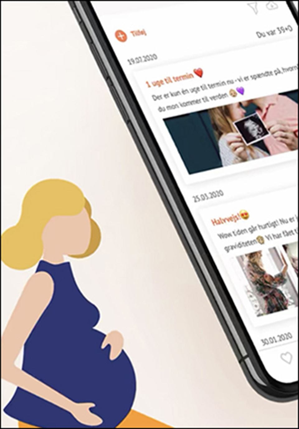 Gravid - følg udviklingen (app)