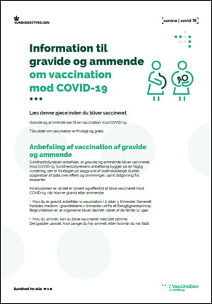 Pjece - Information til gravide og ammende om vaccination mod COVID-19