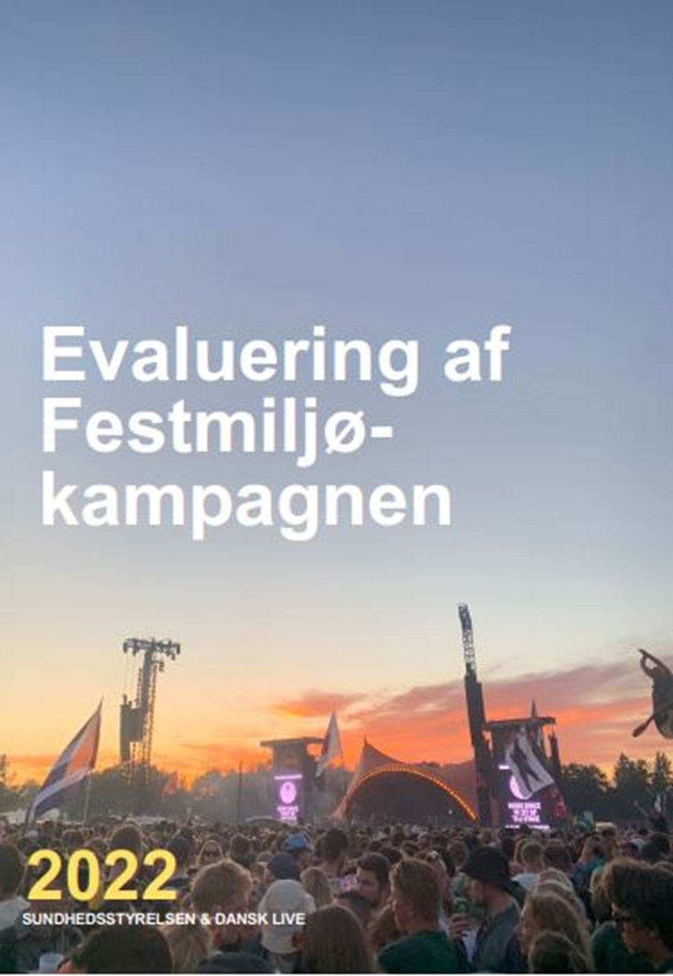 Forside af evaluering af festmiljø kampagnen
