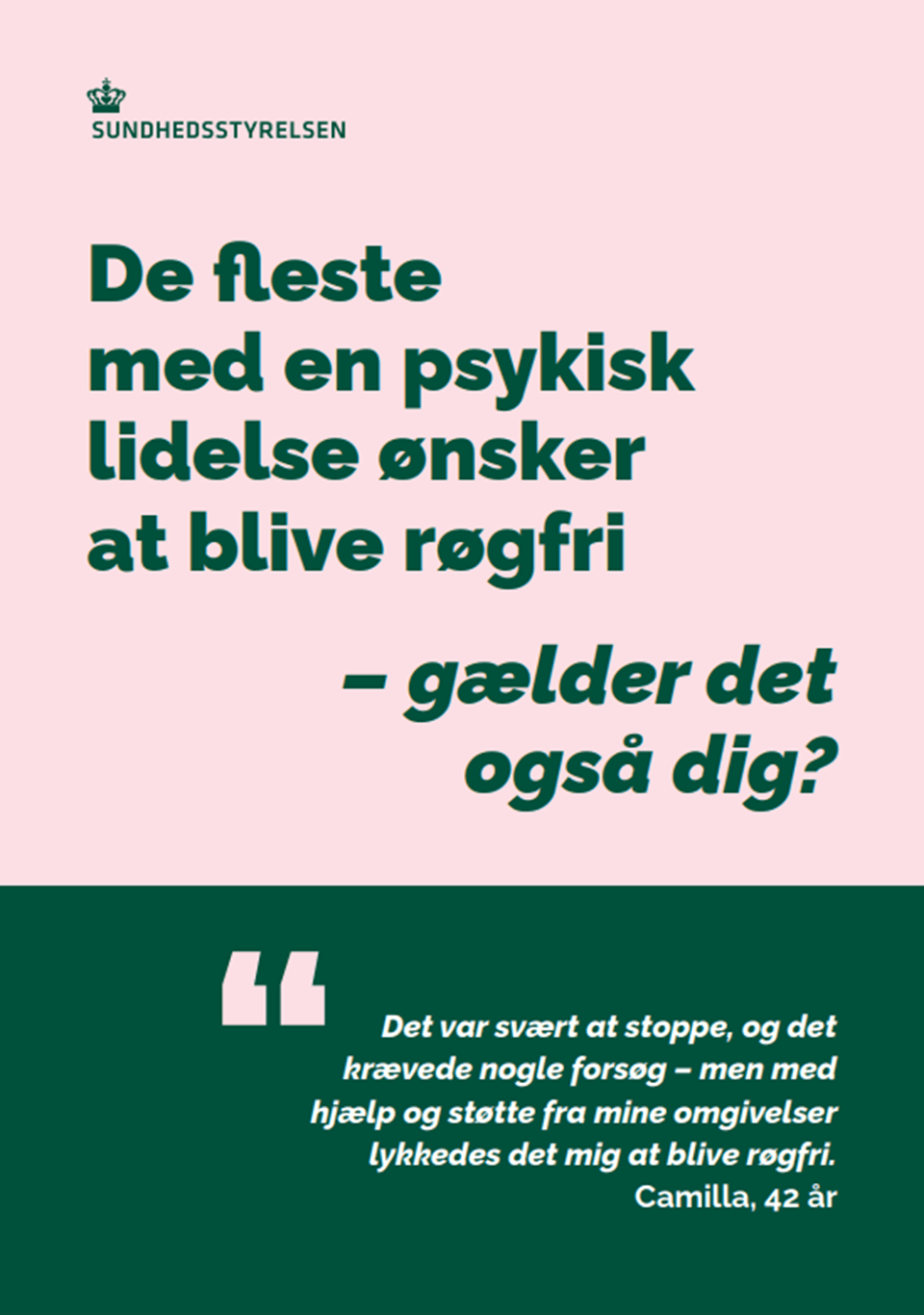 Folder om rygestop til borgere med psykiske lidelser