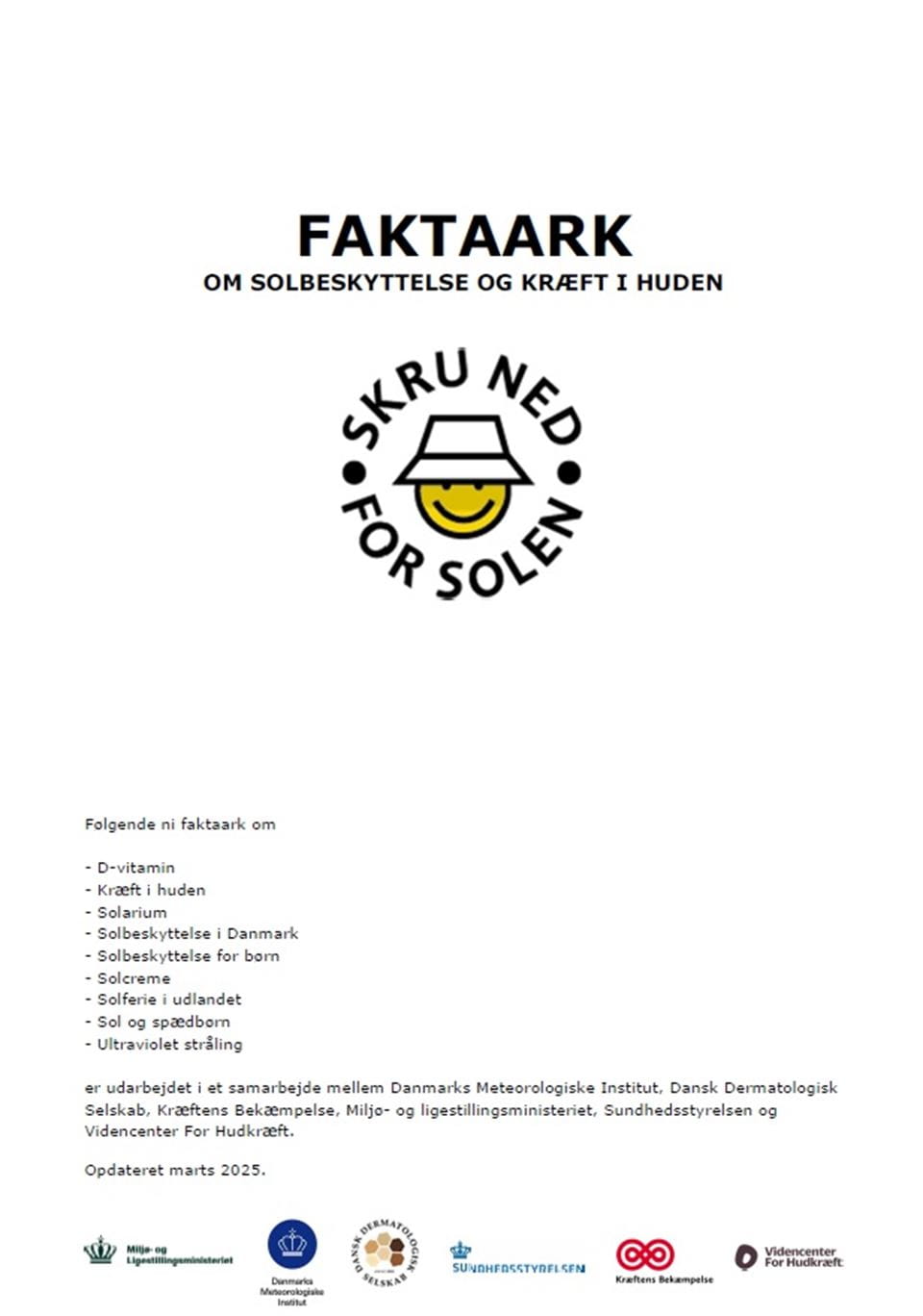 Faktaark om solbeskyttelse