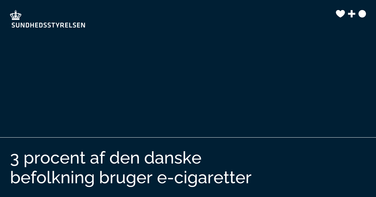 3 procent af den danske befolkning bruger e-cigaretter